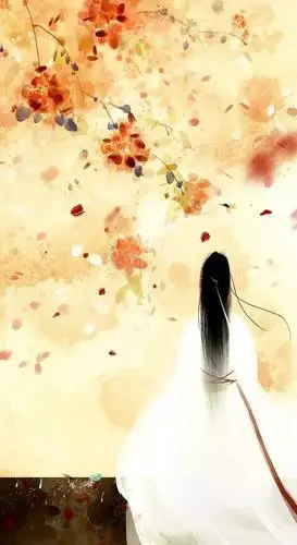 古风人物唯美手绘 落花人独立 微雨燕双飞