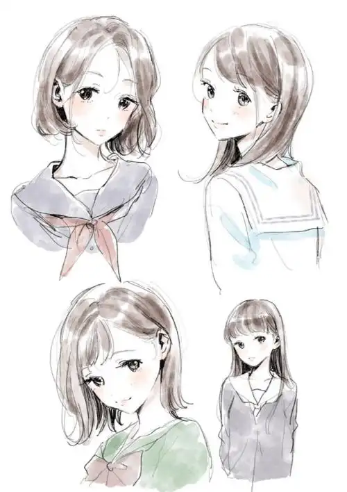 附下载只会画单一无趣的头发万能发型素材合集来啦