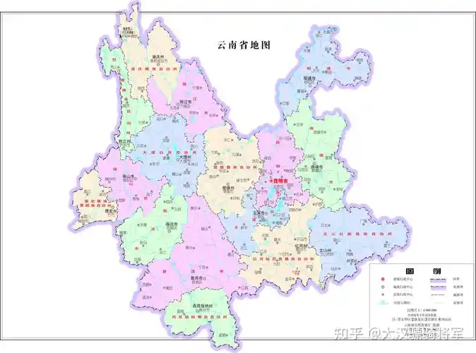 图文解读云南省2023年行政区划(8地级市8自治州高清地图)