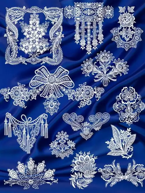 47款蕾丝花纹图案素材