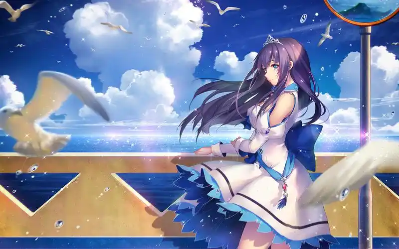 唯美意境动漫美女高清桌面壁纸