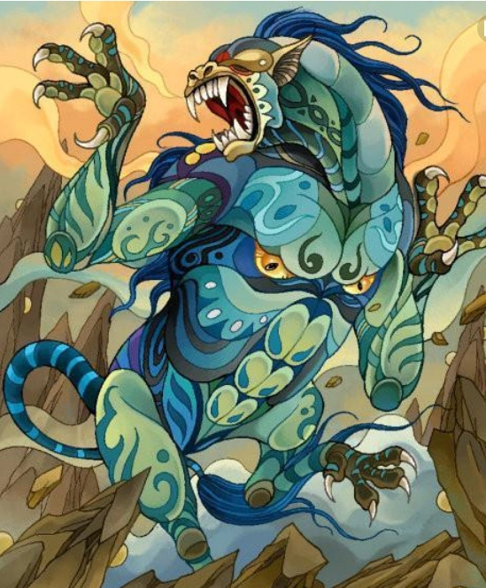 饕餮,上古四大凶兽之一,《山海经》记载:羊面人身,其目在腋下,虎齿人