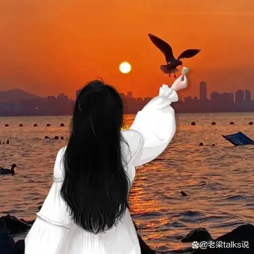 背影女头|你有多久没看过大海了?