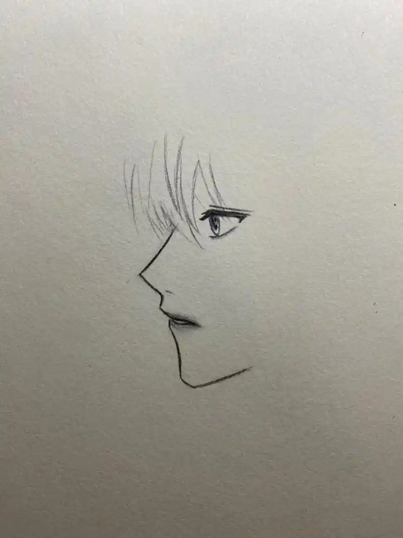 动漫头像 #简笔画 #绘画过程 少年 - 抖音