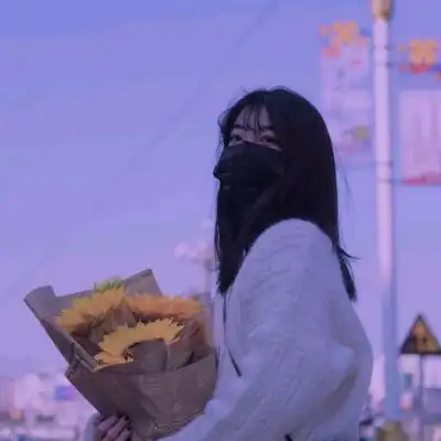 陈情ins风捧花闺蜜头像虽未曾穿渡星河万顷我还是有幸与你相遇