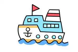 简笔画小朋友们现在你学会画轮船简笔画了吗卡通轮船简笔画船的简笔画