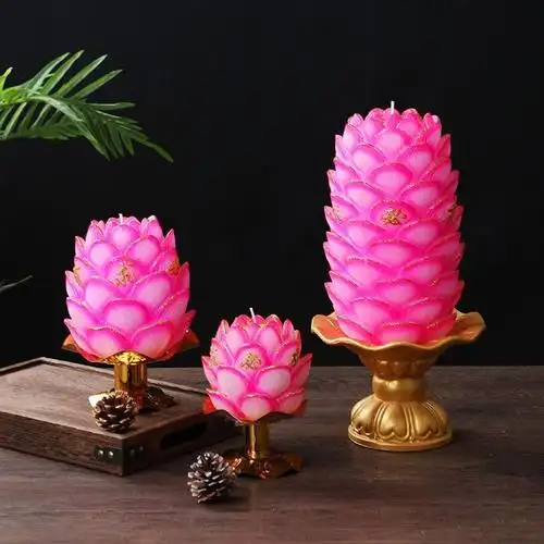 荷花蜡烛酥油灯莲花灯荷花灯莲花蜡烛灯装饰摆件