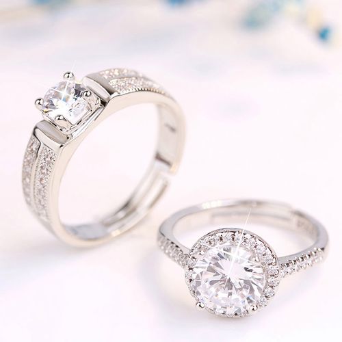 结婚交换对戒假钻戒婚礼仪式仿真婚戒子情侣戒指一对女男抖音同款 a男