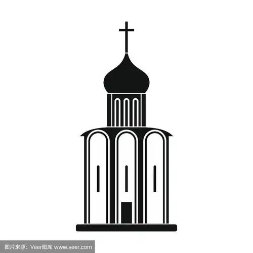 东正教黑色简单的图标