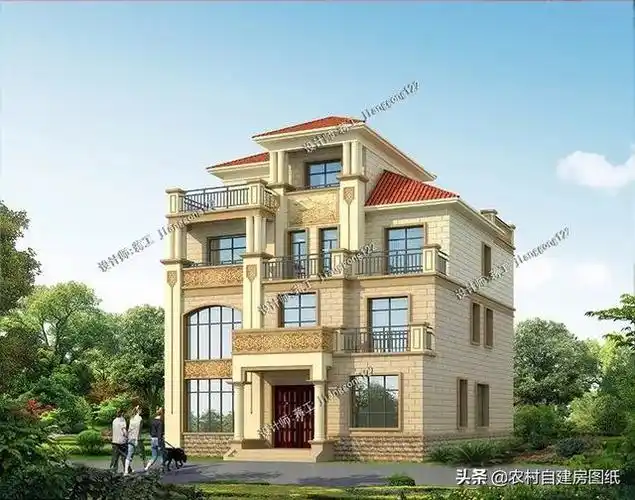 4款三层半别墅设计图第3款面积最小却最豪建回农村很气派