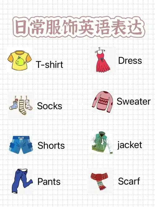 英语基础单词日常服饰