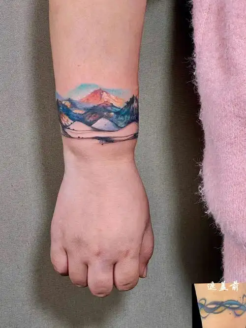 山水手环西安纹身