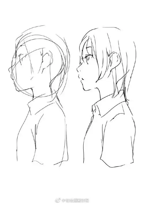 人物侧脸的绘法p站画师toshipid63701667676767