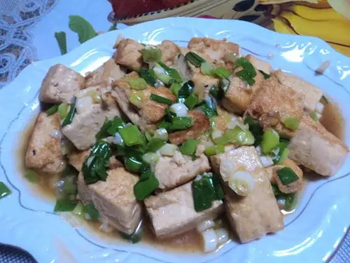 小葱炒豆腐