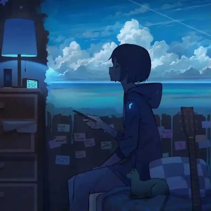 唯美背影星空头像!