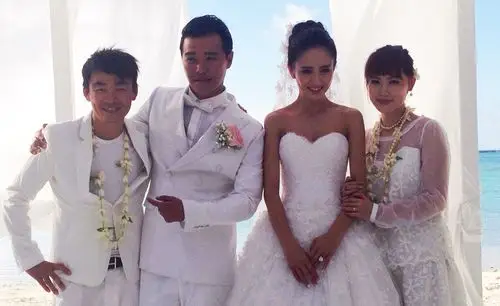 王宝强与马蓉出席陈思诚婚礼.