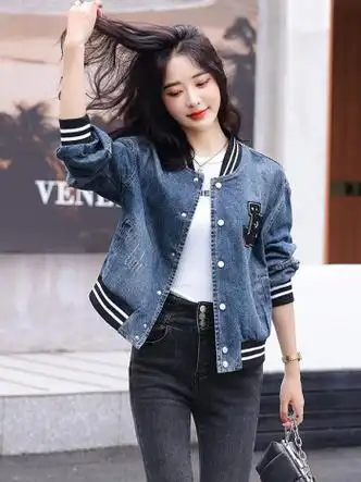 lachapellehomme拉夏贝尔牛仔外套女宽松百搭春秋季新款时尚显瘦休闲