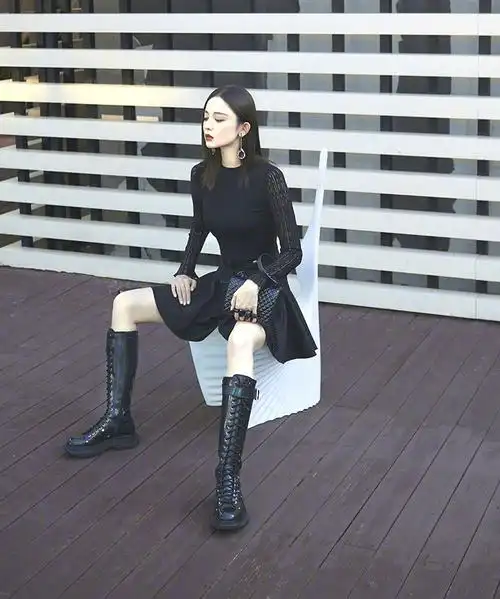 【轻奢潮流丨品质严选】杨幂同款马丁靴女靴子长筒靴2020网红新款长靴