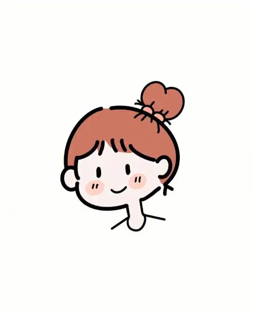 简笔画教程61q版女孩头像