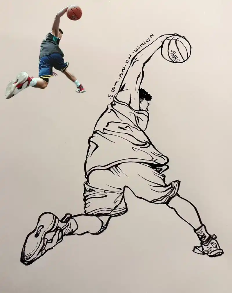 人物速写-运动-篮球.#画画 #美术生 #一起学画画 #篮球 - 抖音