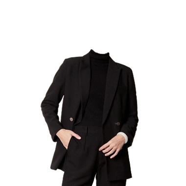 黑西装可换背景证件照