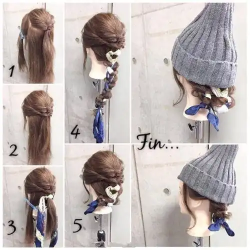 【编发教程】 冬季发型 戴帽子也要美美哒 简单美丽 一天一个发型