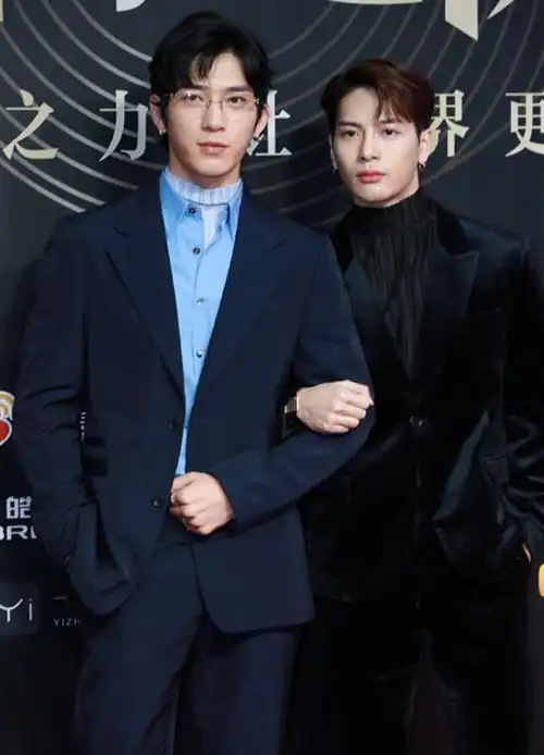 王嘉尔井柏然挽手走红毯,连采访都舍不得撒手,主持人都不敢上前