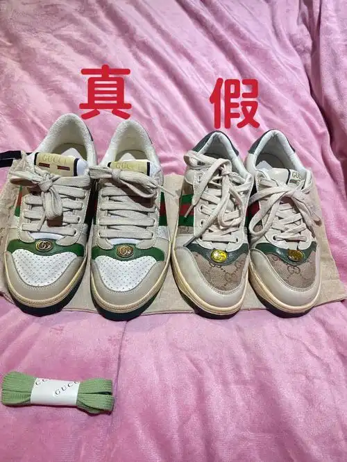 这并不影响你们辨别 不同的款式更凸显真假辨别看鞋带纹理宽度和g字母