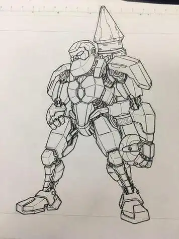 笔画机甲简笔画帯步骤超简单的q版钢铁侠简笔画步骤图动漫人物简笔画