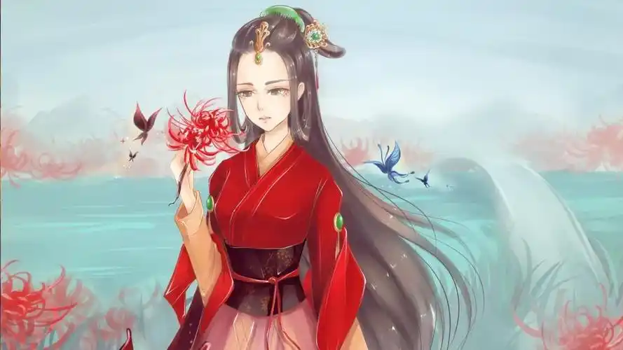 血色离殇伤感古风帅哥美女图