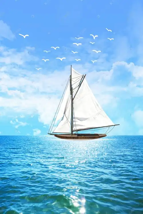 企业文化简约合成大气帆船背景图片免费下载-千库网