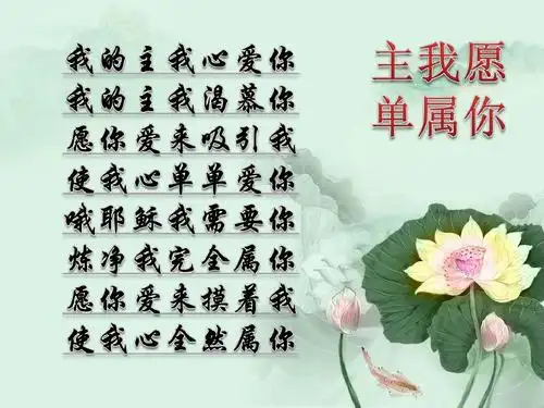 47 主我愿单属你ppt