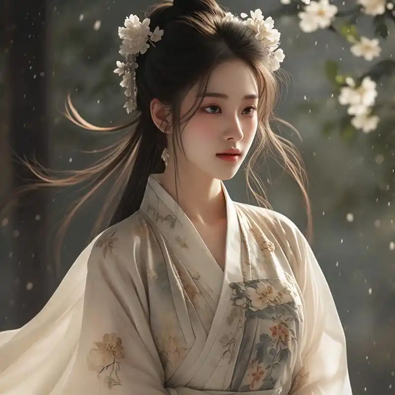 淡雅古风女生头像78绝美真人版