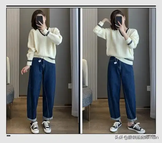 阔腿牛仔裤搭配什么样的衣服(为什么你穿不好阔腿牛仔裤?