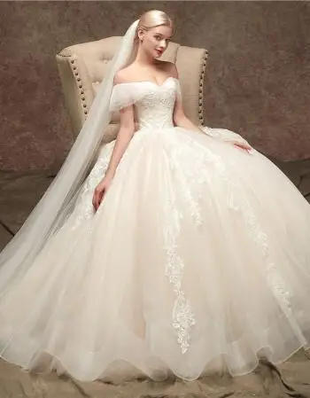 【京东好店】宫廷风婚纱宫廷风大摆蓬蓬公主裙新娘结婚婚纱礼服 白色