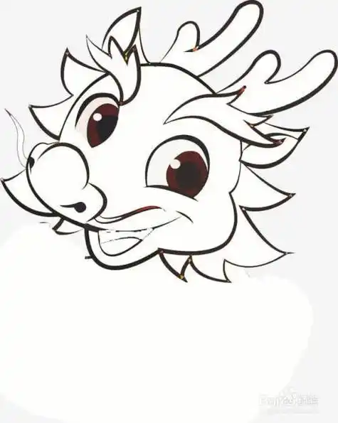 学画卡通龙头简笔画