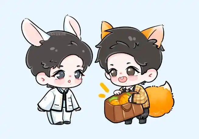 肖战gucci品牌代言人##我画的就是肖战#"小兔子,给你看好东西!