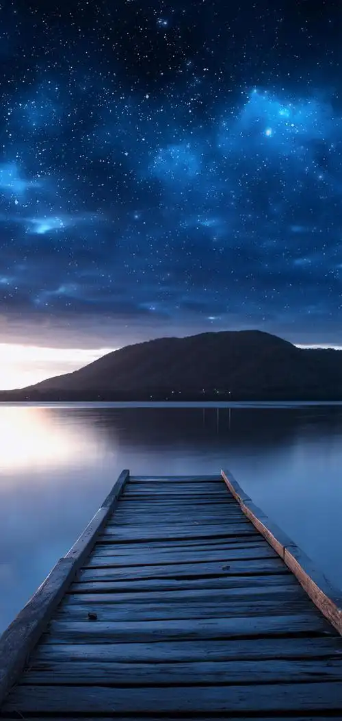 蓝色星空摄影h5背景