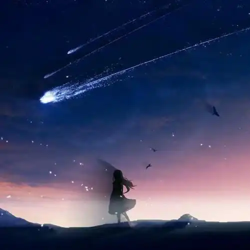 流星划过伤感意境头像图片