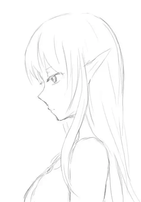 第1页卡通女孩侧脸简笔画 动漫简笔画女生侧脸q版侧面卡通人物简笔画