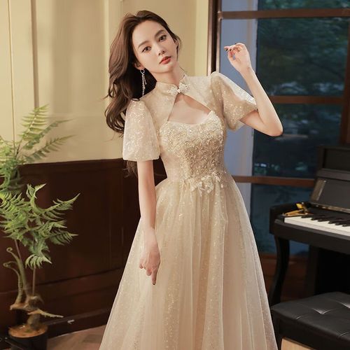 rvjp 艺考礼服音乐生 晚礼服裙女2022新款宴会气质名媛法式年会主持礼