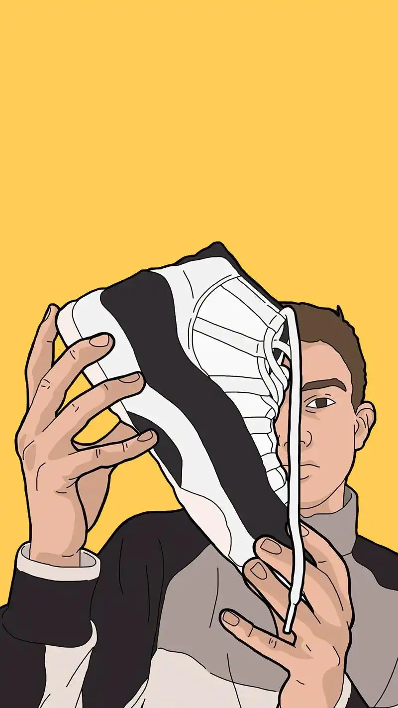 个性潮鞋创意手绘手机壁纸_创意_手机壁纸下载_美桌网