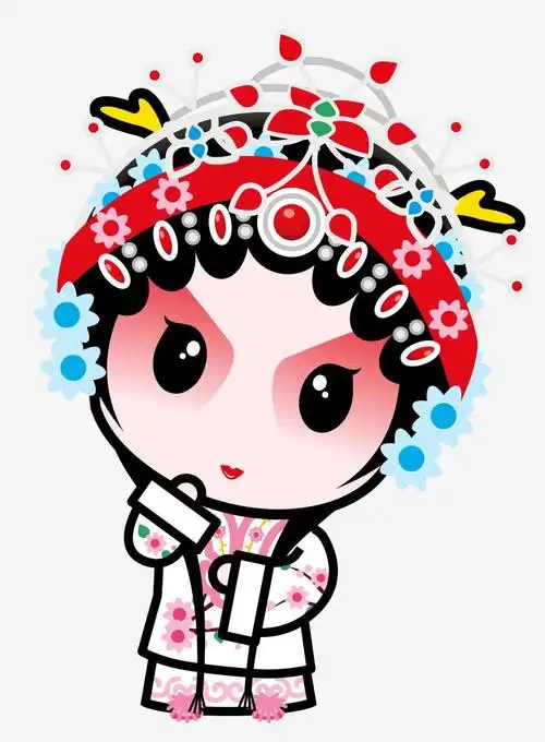 国粹京剧q版全套png动漫青衣大小姐