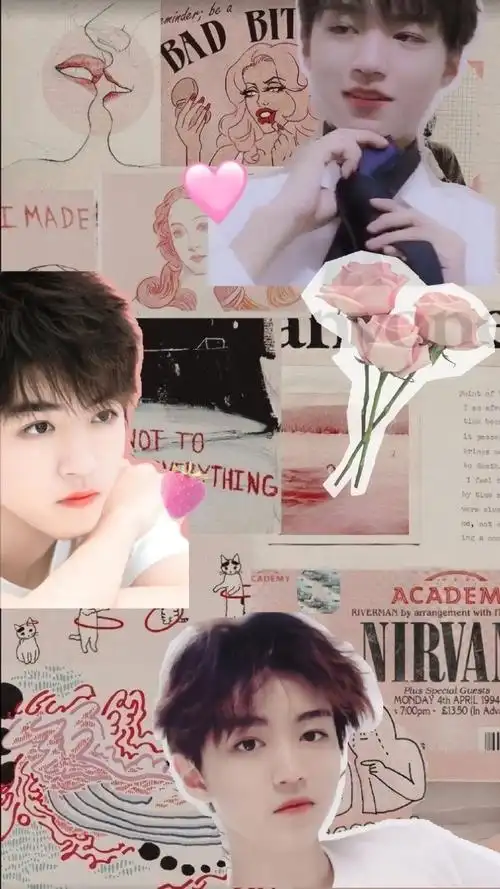 王俊凯文艺写真拼贴壁纸