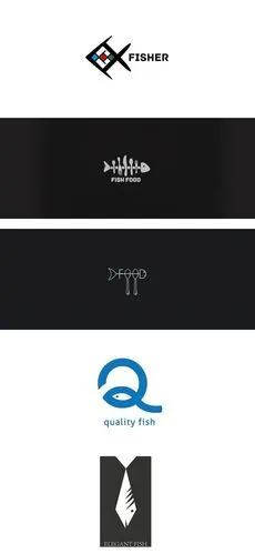 40个各种鱼元素logo设计 - 中国平面设计网