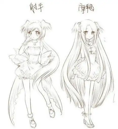 十二星座漫画美少女简笔画 金牛座美少女简笔画