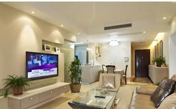 小户型简约风格二居室5-10万70平米客厅沙发图片效果图