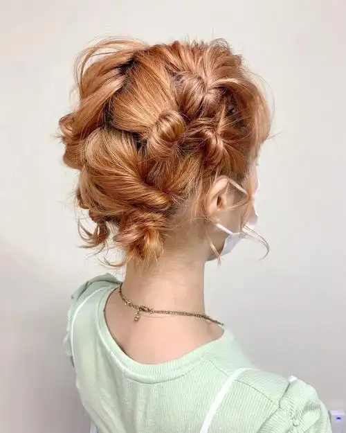 roomoo 发型作品#笔记灵感  #短发编发造型 #今日发型  #编发  #编发