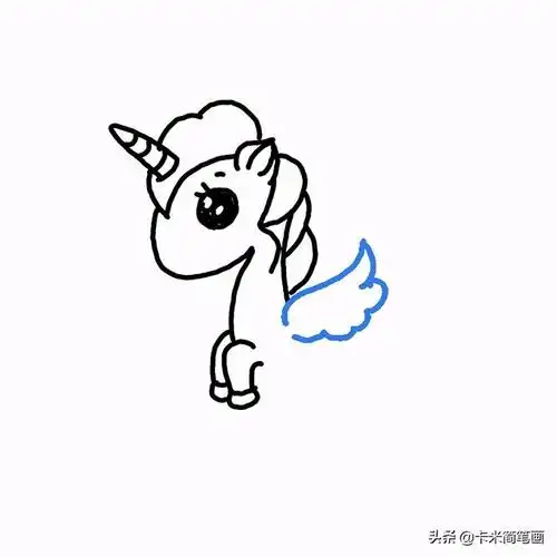 独角兽怎么画,综合创意画--神秘的独角兽(很难的独角兽怎么画)