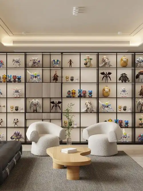 原创把故事摆满一面墙玻璃手办展示柜